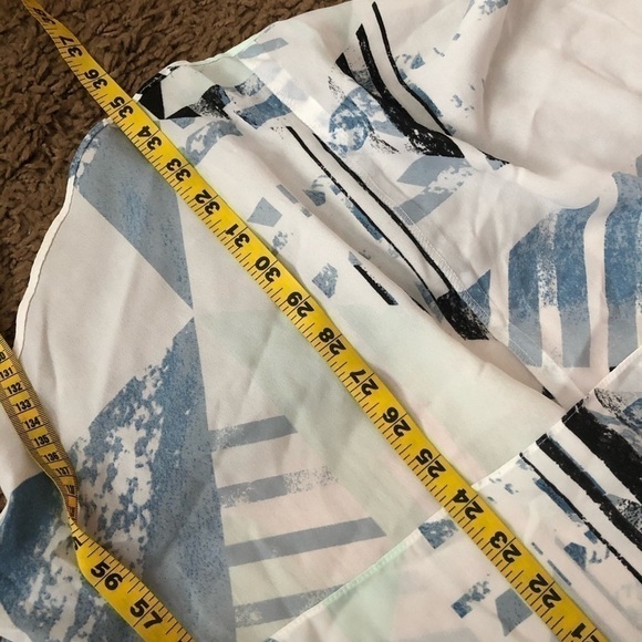 Vince Camuto Cosmic Blue Tunic High Low NWT PM Petite Medium Sleeveless Tank Top - Picture 8 of 8